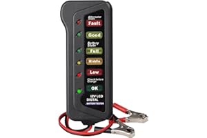 RileyFine Battery Tester Battery Capacity Voltage Meter Battery Indicator Golf Cart Lawn Mower Car Forklift RV Heavy Duty Truck Marine SUV Electric Motorcycle