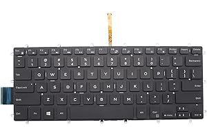 ABAKOO Replacement Keyboard for Dell Inspiron 5368 5378 5370 5568 5578 5579 7368 7370 7373 7375 7378 7460 7560 7570 7572 7573 7579 Laptop with Backlit P/N:H4XRJ 0H4XRJ Black