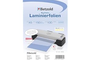 Betzold - Pellicole di laminazione DIN A5, 100 pezzi - laminazione di materiale scolastico buste di laminazione 150 mic 250 micron