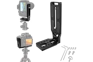 Hossom Płytka do szybkiej wymiany Arca Swiss, L-racket pionowa z Quick Release, śruba lustrzanki 1/4 cala, kompatybilna z Manfrotto DJI Zhiyun Canon, Nikon, Sony, aparat bezlusterkowy