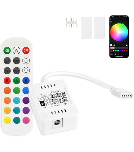 Contrôleur LED WiFi RGB 4 Broches - Compatible Alexa/Google Home, App Tuya - Pour Bandes LED 5V DC