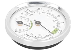 Thermometer Hygrometer, Zifferblatt Typ Temperatur Feuchtigkeitsmesser Innen Analog Thermo-Hygrometer Runder Zeiger Monitor für Raum Gewächshaus Pflanzraum