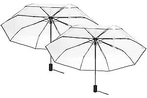 Gokelomg 2X Parapluie Transparent Parapluie Automatique a Pluie pour des Femmes et des Parapluie Automatique de Pluie