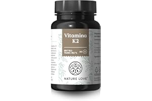 NATURE LOVE® Vitamina K2 MK-7-365 compresse - 100µg per compressa - contenuto di MK-7 menachinone all-trans >99,97% - ad alto dosaggio, vegane, testate in laboratorio e prodotte in Germania