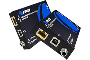 OREI 4K HDMI Extender Over Ethernet With KVM - 4K@60Hz Up To 230 Feet Over CAT 6/7 - USB 1.1 Keyboard And Mouse Support, Loop Out, Power Over Cable