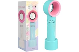 FENSHINE Tragbarer USB Wiederaufladbarer Mini Ventilator Wimpernventilator Trockner Klingenloser Handventilator für Wimpernverlängerung