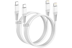 AINPOW USB C to Lightning Cable 2M 2Pack [MFi Certified], iPhone Fast Charger Cable Lightning Cable USB C iPhone Charger Cable Nylon Fast Apple Charging Cable Lead Wire for iPhone 14 Pro Max 13 12 11 XS 8 SE