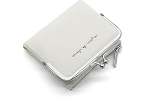 GOUNNU Małe torebki dla kobiet, portfel dla kobiet z kieszenią na zamek błyskawiczny portfel damski ze skóry PU mała torebka damska podwójnie składany kompaktowy portfel damski z 8 przegródkami na