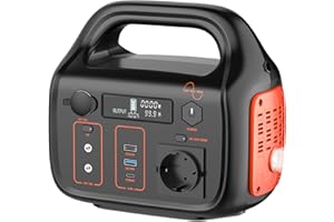 WADA POWER Centrale Elettrica Portatile: 296WH Batteria Backup Power Station Portatile Uscita PD/AC/DC/USB Accumulatore di Energia 300W Generatore Solare per Campeggio Viaggio Emergenza