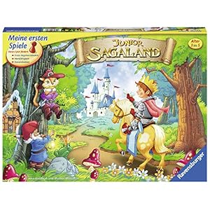 Ravensburger Junior Sagaland 21372 – Juego de niños, edición Junior del clásico Juego para 2-4 Jugadores a Partir de 3 años