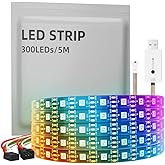 CUQI WS2812B Striscia LED indirizzabile individualmente 5050 SMD 256 RGBIC LED per design fai da te e decorazione per la casa