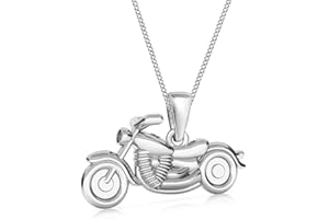 Goldene Hufeisen Kleine mini Motorrad Anhänger mit Halskette 925 Sterling-Silber