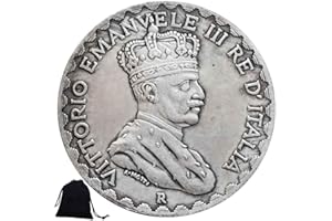 YunBest 1925 - Moneta d'Italia in nichel Commemorativa Italia Monete da collezione - Moneta Europa dall'Italia + borsa KaiKBax - Regalo per fidanzati e marito BestShop