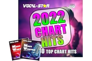 Vocal-Star 2022 Karaoke Disc Set, 80 Chart Hits Songs, Supplied On 4 CDG Discs, Karaoke CD With Words.