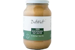 ButtaNutt 100% Macadamia Nut Butter - 1 kg | Rich & Buttery | Healthy Snack | No Palm Oil | No Added Sugars or Stabilisers | Vegan & Keto Friendly | Peanut Butter Alternative | Sustained Energy