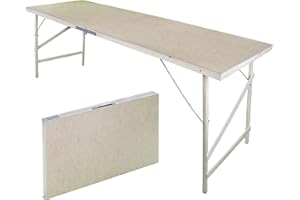 FIXKRAFT Holz Klapptisch Camping Tisch Faltbar 178cm Lang Multifunktionstisch Klappbar Campingtisch Leicht Bierpongtisch Picknicktisch (mit Tragegriff, Verschluss)