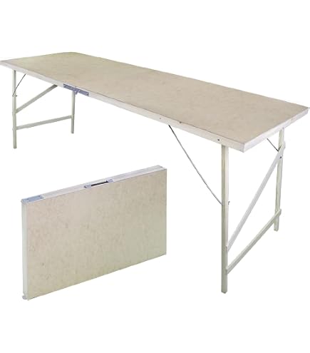 Stagecaptain – Set De 2 Tables De Biergarten Hirschgarten 170 Cm – Plateau Bois, Cadre Acier Laqué, Pliable