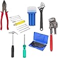 Suzec Johnson Professional Home Kit with Combination Plier, Screwdriver Set, Adjustable Wrench (200 mm), Claw Hammer, Two in One Screw Driver, Allen Key Set & Pipe Wrench (250mm)