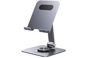 UGREEN Tablet Ständer 360°Drehbar, Tablet Halterung Tisch Verstellbar, iPad Ständer Eisen Kompatibel mit iPad 10th 10.9 Pro/Air 13 11 12.9 Mini 7 Galaxy iPhone 17 16 Alle Geräte von 4-13 Zoll