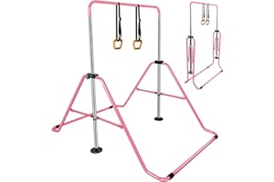 Hyner Barre de gymnastique télescopique pliable pour enfants Hauteur réglable Barre horizontale Fitness Escalade Tour de gym à domicile pour enfants/enfants