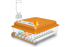 Hethya Incubadora Huevos Gallina, Incubadoras de Huevos Automaticas, Humidificación Automática, Vuelco automático de huevos, 24~36 huevos, Equipado con lámparas de huevo