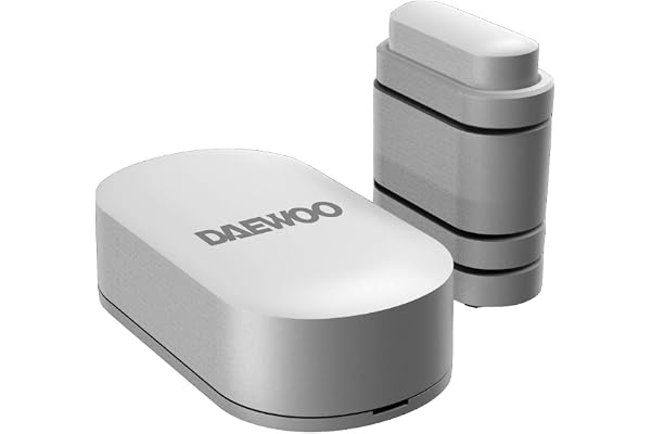 Daewoo WDS501 Détecteur d'Ouverture Porte/Fenêtre pour Alarmes | Technologie 868Mhz | Livré avec Cales pour Différentes Épaisseurs