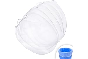WJUAN 5 gallonfilterpåse, färgskärmpåse elastisk öppning, finmaskig design, vit filterpåse återanvändbar, för olika fläckvätskefiltrering (530 x 420 mm)