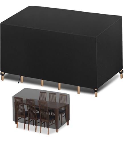 Housse De Protection Salon Jardin - 420D Oxford Imperméable UV, 2 Tailles (180x120x74cm Et 125x125x74cm)