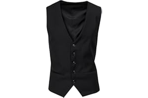 MAT SARTORIALE Gilet Panciotto Uomo Sartoriale Slim Fit Elegante Formale Cerimonia