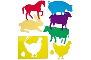 Henbea 916 - Plantillas animales de granja traslúcidas