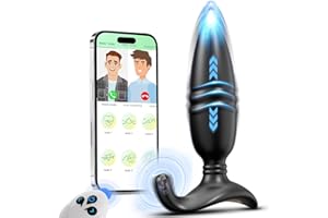 WHIGMALEERIE 3 EN 1 Plug Anal Vibradorador Hombre Juguetes Sexuales, Vibrador Estimulador de Anales Masculinos con 9 Modos Giratorios & Vibratorios, Vibradorador Mujer Mando Juguetes Eróticos para Pareja Sexuales