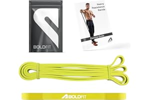 Boldfit Heavy Resistance Band for Exercise & Stretching, Pull Up Band Suitable in Home & Gym Workout, Power Bands for Men & Women. (Yellow 3-7kg Resistances)(Material: Natural Rubber)