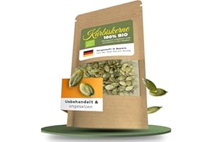 BBQUH Steirische Bio Kürbiskerne 1kg - Rohe & naturbelassene Kürbiskerne Bio 1kg - 100% aus Bayern - Protein & ballaststoffreich - Ideal zum Backen Kochen & Snacken - Pumpkin Seeds - Rohkost Qualität
