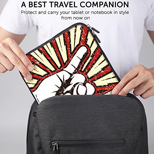 SIDORENKO Tablet PC Tasche f  r 10 - 10 1 Zoll   Universal Tablet Schutzh  lle   H  lle Sleeve Case Etui aus Neopren  Gelb   Rot