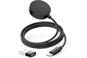 NEW POW Cable Cargador USB C para Samsung Galaxy Watch 7/Ultra/6/6 Classic/5/5 Pro/4/4 Classic/3/Active 2/Active 1/FE, Base de Carga para Samsung Galaxy Smartwatch con Adaptador de Type C a USB-A (1 unidad)