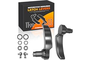 FLYINGWING Kit de levier de poignée en aluminium noir compatible avec Harley Davidson 2014-2023 Touring Street Glide, Road King, Road Glide, Electra Glide Ultra Limited