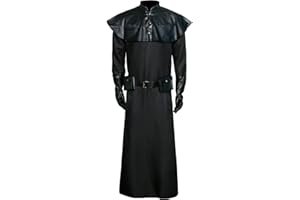 NUWIND Plague Doctor Costume Cosplay di Halloween Steampunk Medievale Fancy Dress Veste Abito Nero Giochi di Ruolo per Adulti