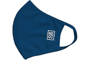 neqi Black Face Mask reusable - 3x Unisex Face Mask with 3 layer protection, filtering 80% of particles I Lightweight & Comfortable Face Covering