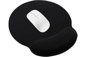 Mouse Mat, AILRINNI Gel Gaming Mouse Wrist Rest Pad Mat, Ergonomic Memory Foam Wrist Support Comfort Pad for Computer Laptop Office Typist - Black