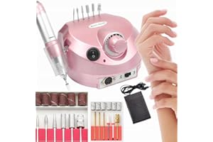 Lewer - Nagelfräser Set DM-202 65W, Professionelles Maniküre & Pediküre Set, Nagelhaut- & Lackentferner, Manicure Pedicure Nagelmesser Stark