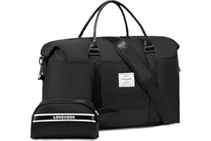 LOVEVOOK Sac de Voyage Femme Weekend Sac de Sport Sac Voyage Grand Taille Bagage Cabine Easyjet Sac Weekend Sac Cabine Avion Sac Polochon Bagage a Main Travel Bag Duffel Bag Carry on Bag Sac Maternité