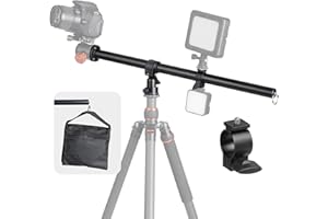 TARION Kamera Stativ mit Transversal Mittelsäule, Aluminium Fotostativ Reisestativ mit 360° Kugelkopf, Schnellwechselplatte und Stativtasche, Umbau in Einbeinstativ (Kameraauslegearm)