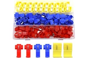 Hocansen 100 Pezzi Connettori Filo Lock Terminali Crimpare Connettore Derivazione Isolati Capicorda Elettrici Connettori Rapidi Giunzione Cavi Connettori (2XJ/Colour)