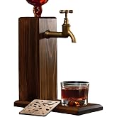 Bk Gift Wooden Body Retro Faucet Beverage Dispenser | Bar Accessory | Gift for Men | Gift for Dad
