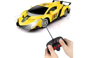 Baztoy Voiture Télécommandée, Jouet Enfants RC Voiture Rotation à 360 degrés LED Lumière 1/24 Échelle Cars Vehicule Modèle Voiture Electrique Cadeau Anniversaire Garçons Fille Jeux Intérieur Extérieur