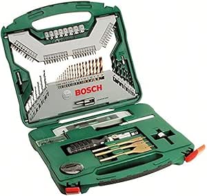 Bosch 100-Piece X-Line Titanium Drill and Screwdriver Bit Set (Wood, Masonry and Metal, Accessories for Drills)