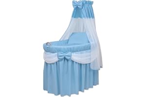 WALDIN BABY COLLECTION WALDIN Landau/berceaux complet,6 modèles disponibles,Cadre/Roues non traitée, couleur du tissu bleu