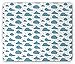 Produktbild SHAQ Childish Mouse Pad Mauspad, Cute Cumulus Rain Clouds Sky Kids Nursery Playroom Weather Cartoon Art, Standard Size Rectangle Non-Slip Rubber Mousepad, Petrol Blue White