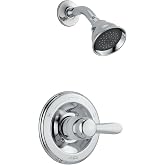 Delta Faucet Lahara 14 Serisi Tek İşlevli Duş Bataryası Seti, 5 P&uuml;sk&uuml;rtmeli Duş Başlığı, Duş Kolu, Krom Duş Bataryası, Delta 