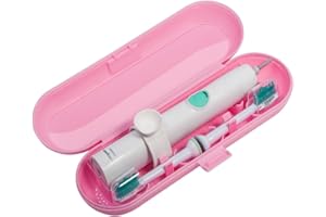 Nincha Elektrische Zahnbürsten-Etui Reise-Etui für Philips Elektrische Zahnbürste Serie Kunststoff Ersatz Etui für 1 Handstück und 2 Aufsteckbürsten (Pink)